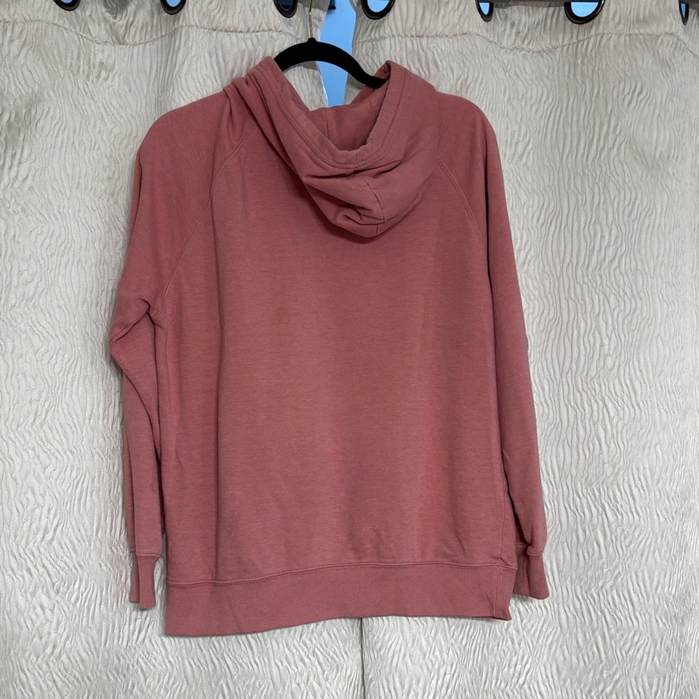 North Face Hoodie Women’s Pink Pullover  Sweatshirt Hiking Outdoors-Size Medium - Picture 2 of 4